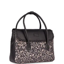 ZOUK Floral Printed Oversized Structured Jute Handheld Bag image 4