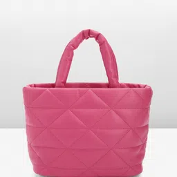 Lino Perros Fuchsia Structured Quilted Handheld Bag image 2