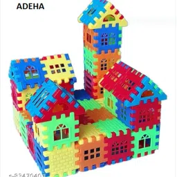 Happy House Building Blocks Learning Educational Puzzle 72 Pices-0