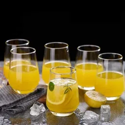 (Pack of 6) Wine and Whisky Glass (Tumbler Scotch Glass, 370 ml)- Set of 6 Glass Set Water/Juice Glass-image-75