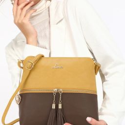 Yellow Women Sling Bag Isa CSB Tassel Sling Bag-image-45