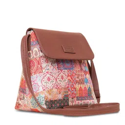 ZOUK Ethnic Motifs Printed Structured Sling Bag image 5