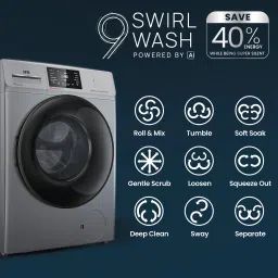 ifb 8 kg 5 Star with Steam Refresh program, 9 Swirl Wash, Eco Inverter, Touch Panel with AI Fully Automatic Front Load with In-built Heater Grey image 5