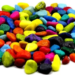 Decorative Multicolor Pebbles/Stone For Fish Aquarium, Garden, Vase, Plant, Home Decoration -C5 Painted Angular Sandstone Stone-10