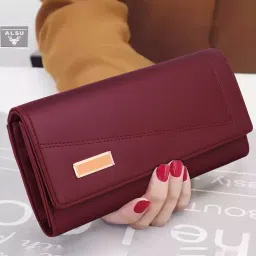 Casual MaroonClutch- Regular Size-image-10