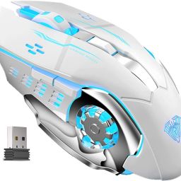 coolcold T-Wolf 2.4Ghz Wireless Gaming Mouse Rechargeable, RGB Mice Wired Ambidextrous OpticalGaming Mouse-9