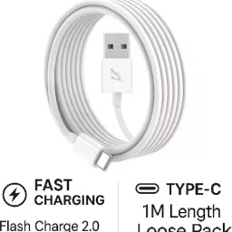 vivo USB Type C Cable 1 m Flash Charger 2.0 Type C Fast Data Cable-image-124