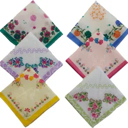 Taur Tappa Soft Cotton Printed Floral Hanky For Women Girls ["Multicolor"] Handkerchief-image-21