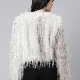 SHOWOFF Self Design Crop Open Front Shrug image 4