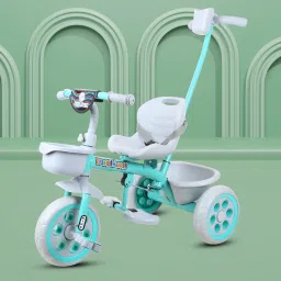 Premium Baby Tricycle/Ride On Stylish with Cushione Seat and Push Bar RR-50_BLACK Tricycle-10