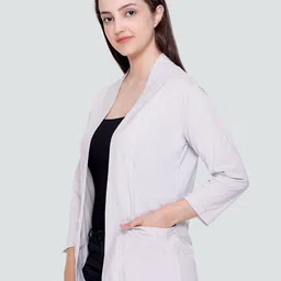 PLUSH PUSH THE FASHION Open Front Cotton Shrug image 3