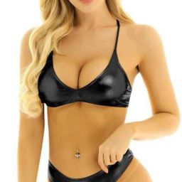 swim_01 Self Design Women Bikini Black Swimsuit-image-59