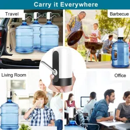 mobone ® Automatic Wireless Water Can Dispenser Pump with Silicone Pipe, USB Cable Bottom Loading Water Dispenser image 4