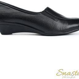 Formal Wedges, Soft Vegan Leather Work Shoes with Foam Insole & Airmix Sole Wedges For Women-image-40