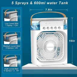 Aliza Apparels Portable Mini Cooler Rechargeable Air Conditioner Water Cooler Small AC Portable Mini Cooler Rechargeable Air Conditioner Water Cooler Small AC for home Rechargeable Fan-image-88
