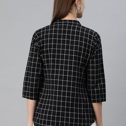 Cottinfab Checked Front Open Cotton Shrug image 2