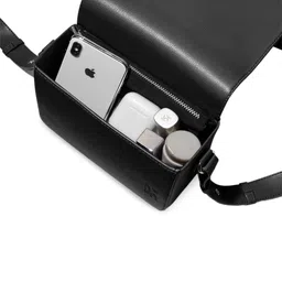 DailyObjects Leather Structured Sling Bag with Zip Wallet image 4