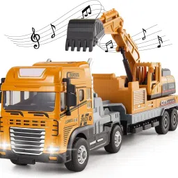 1:24 4WD Diecast Excavator Truck Toy for Kids with Friction.-image-54