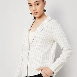 CODE by Lifestyle Striped Lapel Shrug image 3