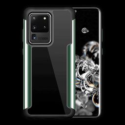 in base Ipak Tuf Polyurethane Back Cover for SAMSUNG Galaxy S20 Ultra (Lightweight, Green with Black)-11