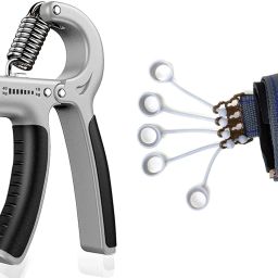 Fitness Combo Of Adjustable Hand Gripper With Finger Exerciser For Men & Women Fitness Accessory Kit Kit-image-60