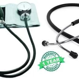 RnB Doctor Sphygmomanometer Dial Type Manual Upper Arm Blood Pressure Monitor with Diamond Acoustic Black Stethoscope Bp Monitor-2