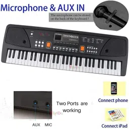 vikrida Electronic Digital Piano Keyboard 61 Keys- Multi-Function Portable Piano image 3