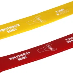 Resistance Loop Bands for Squats, Hips, Glutes and Stretching (Yellow & Red)-image-25