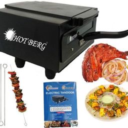 hot berg " 14 Inches"Electric Tandoor Pizza Maker Fish Chicken Tikka Naan Roti Cake Baker French Fries Meat Barbeque Chaap Oil-Free Fryer (Black) Electric Tandoor-picture-5