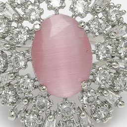 NVR Silver-Plated Cubic Zirconia Studded Adjustable Finger Ring image 5