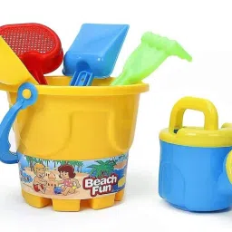 prisma collection garden/beach set of 8 pcs., outdoor toy (Multi color) beach tool with bucket kid's gardening -garden/sand play(set of 8 with multiple playtools) image 2