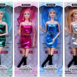 Fashion 4 Doll Set with Foldable Hands and Legs for Girls 4 pcs-image-91