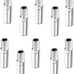 Extension Nipple Faucet For Fitting Full Brass 4inch Silver Chrome Pack Of 10 Faucet Nozzle-image-1