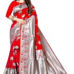 Woven, Temple Border, Self Design Banarasi Jacquard, Pure Silk Saree-image-9