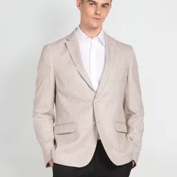 arrow Men Solid Single Breasted Formal Blazer-picture-48