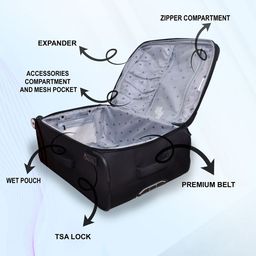 IT luggage Textured Soft-Sided Large Trolley Bag image 4