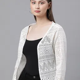 UnaOne Self Design Open Front Shrug image 5
