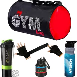 New gym bag combo for gym bag gym shaker sipper bottle whey 2 in 1 gloves Fitness Accessory Kit Kit-8