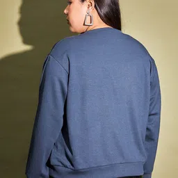 CURVE BY KASSUALLY Blue Plus Size Embellished Beaded Open Front Shrug image 3