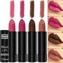 ForSure Set of 4 Cremy Matte Long Lasting & Lightweight Lipstick - Shades 60-62-67-92-39