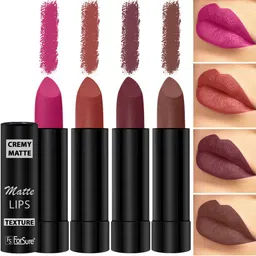 ForSure Set of 4 Cremy Matte Long Lasting & Lightweight Lipstick - Shades 71-73-80-111-35