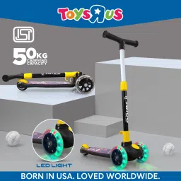 Smart Kick Scooter, 4 Adjustable Height, Foldable & Front Wheel light, Cap-50 Kg-96
