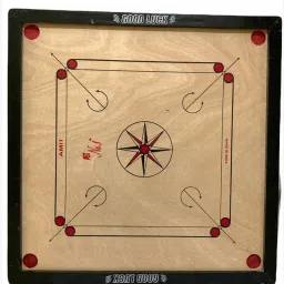 Large 32 inches wooden carrom board (GOOD LUCK) (MULTICOLOUR ), (WATERPROOF) 82 cm Carrom Board-16