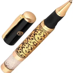 5053 Gold-Plated Crystal Floral pattern on Metal Roller Ball Pen-image-36