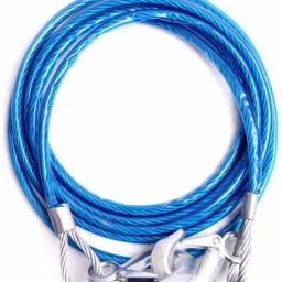 4M Long || Super Strong Emergency Heavy Duty || Car Tow Cable || 3 Ton Towing Metal Strap Rope || with Dual Forged Hooks || Metal Tow Cable G-25 4 m Towing Cable-image-25