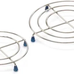 Round Stainless Steel Heat Resistant Trivet/Hot Pot Stand for Counter Top Chrome Trivet-33