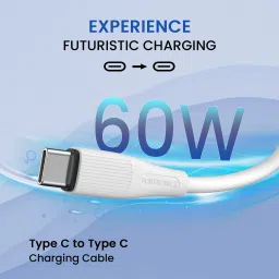 Portronics Type C 3 A 1 m Silklink 3A Type C to Type C Fast charging Cable for Type C Devices, Premium Silicon Cable image 2