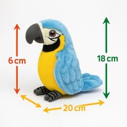jollyplay Interactive Plush Parrot Toy – Shake Head, Talk & Wave Wings image 2