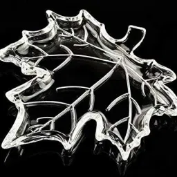Glass Candy Bowl Maple Leaf Shape Crystal Glass Candy Tray (1 PCS)-12