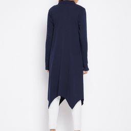 Hypernation Front Open Asymmetric Cotton Longline Shrug image 5